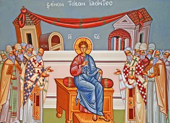 Représentation du Christ au temple, Luc 2.22-40, Chypre